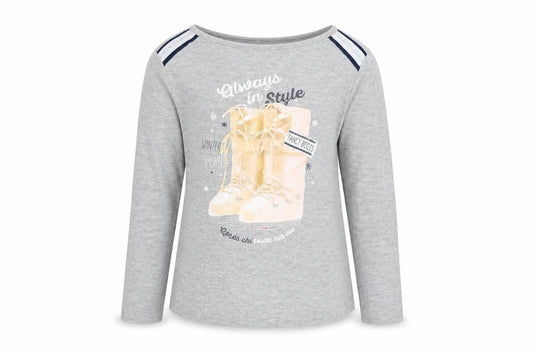 girls wear Girls Grey   Basic T-Shirt Size 10 Years