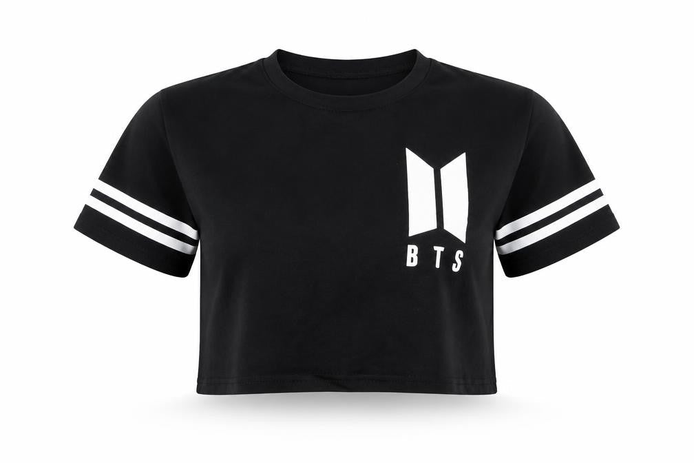 xuanshow Womens Black   Cropped T-Shirt Size S