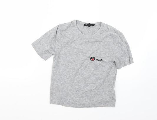 New Look Womens Grey   Basic T-Shirt Size 6