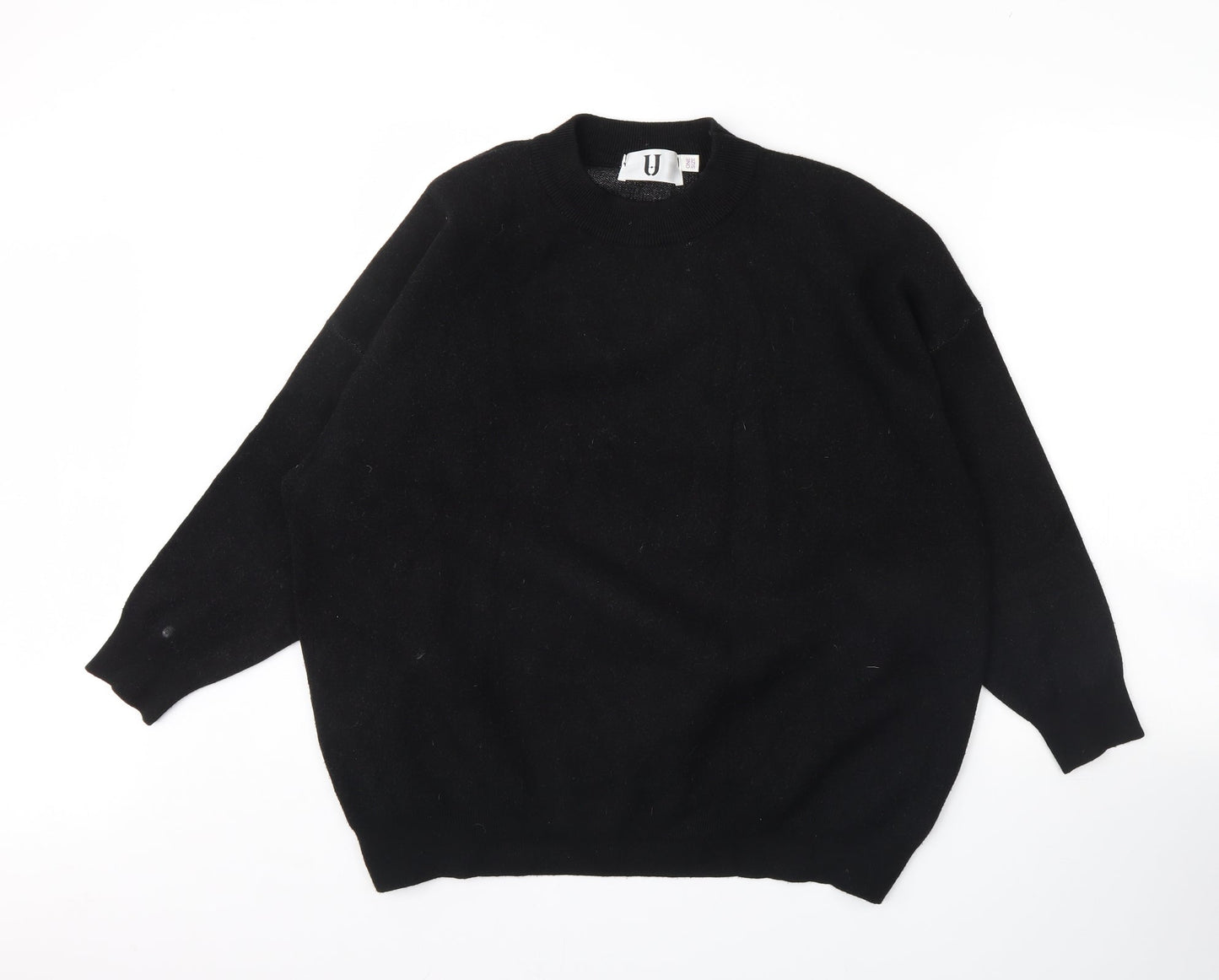 U Womens Black   Pullover Jumper One Size  - Angel wings