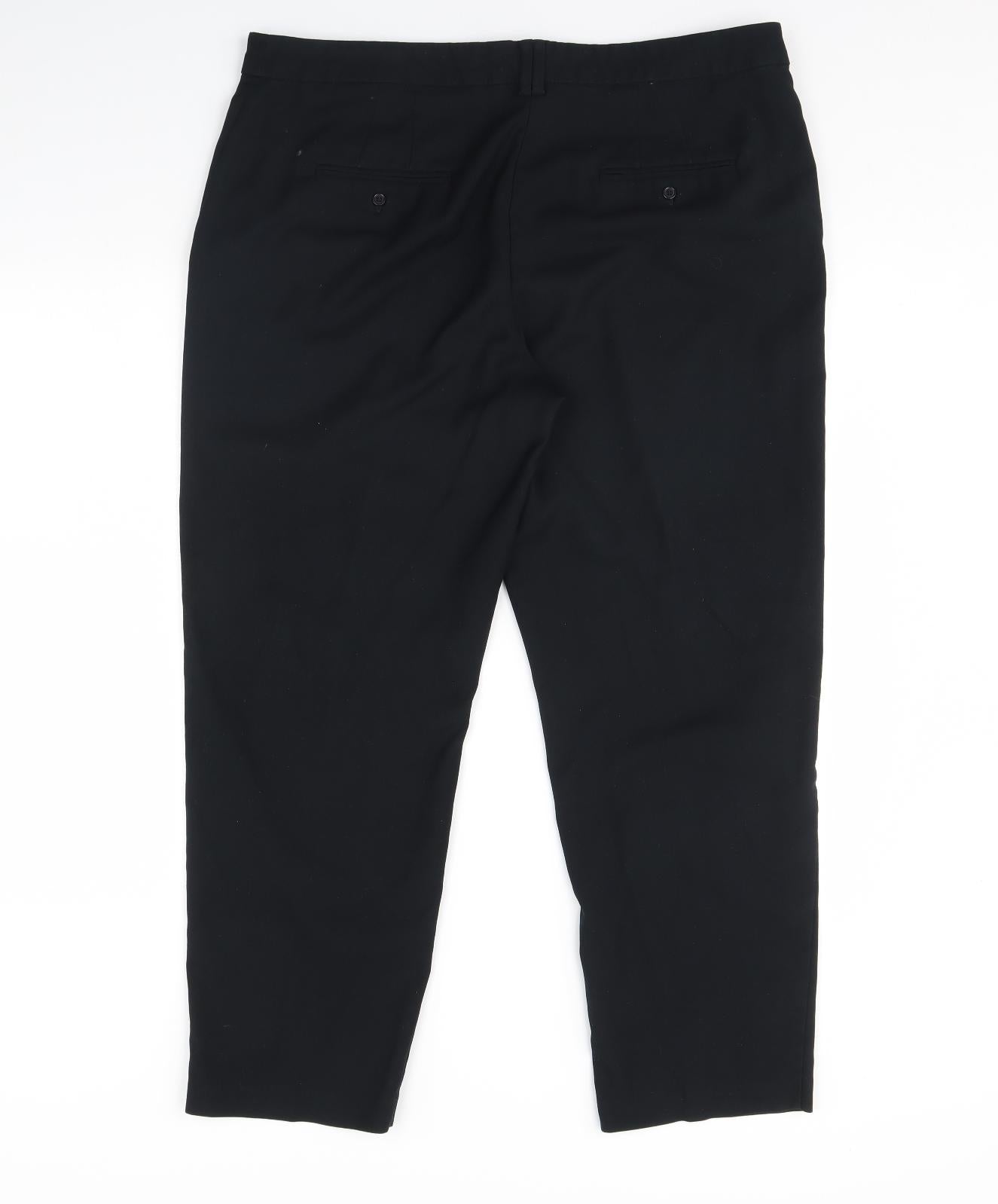 M&S Womens Black   Dress Pants Trousers Size 40 in L29 in