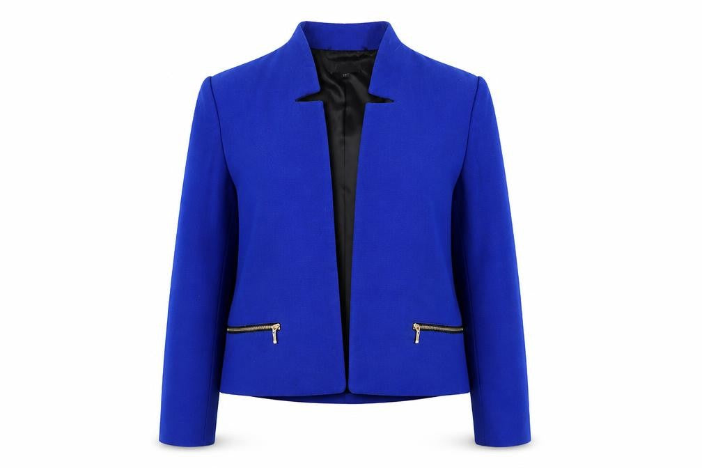 Soon Womens Blue   Jacket  Size 14  - Shoulder Pads