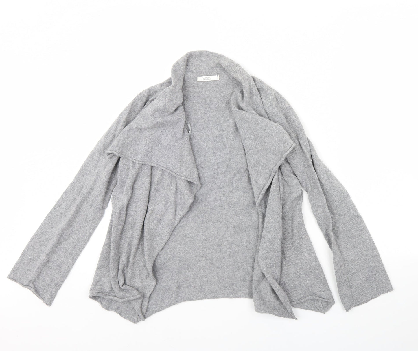 M&s Womens Grey   Cardigan Jumper Size 10