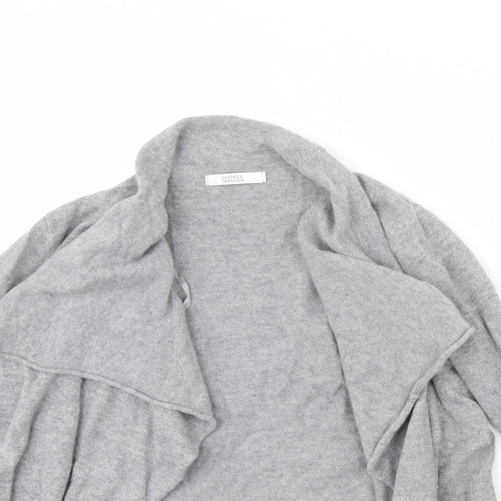 M&s Womens Grey   Cardigan Jumper Size 10