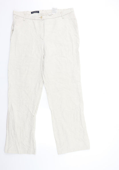 Preloved C&A Womens Beige   Trousers  Size 18 L31 in - Front