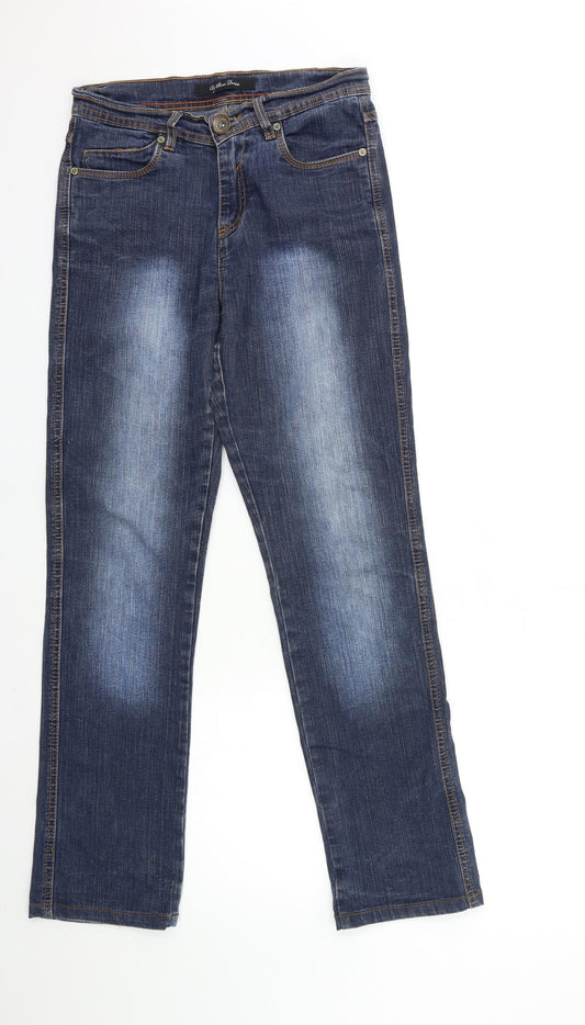 Preworn Womens Blue  Denim Straight Jeans Size 28 in L30 in