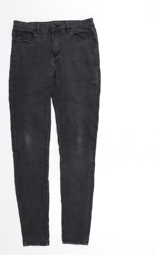 Preworn Womens Black  Denim Skinny Jeans Size 28 in L32 in