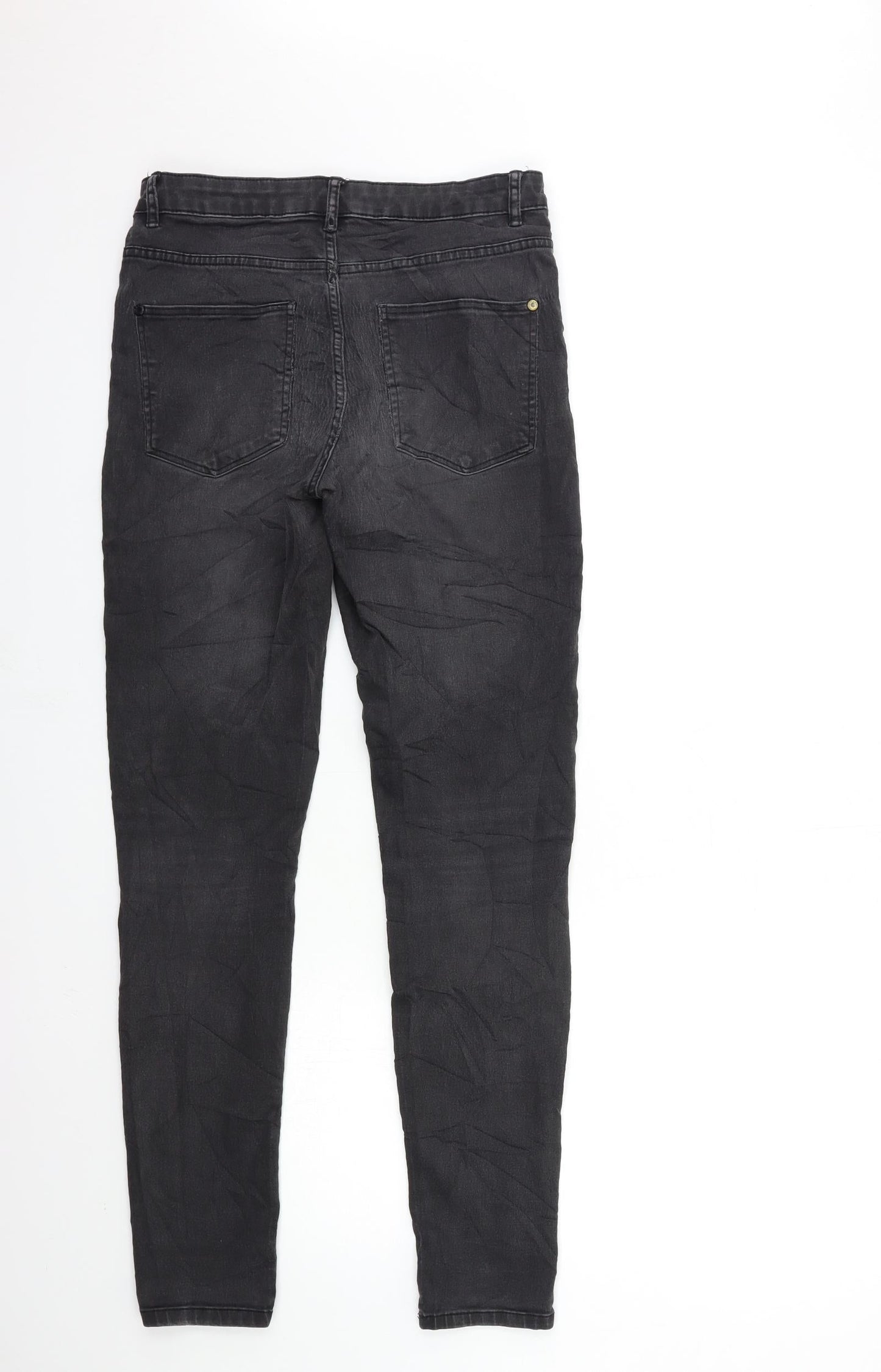 Preworn Womens Black  Denim Skinny Jeans Size 28 in L32 in