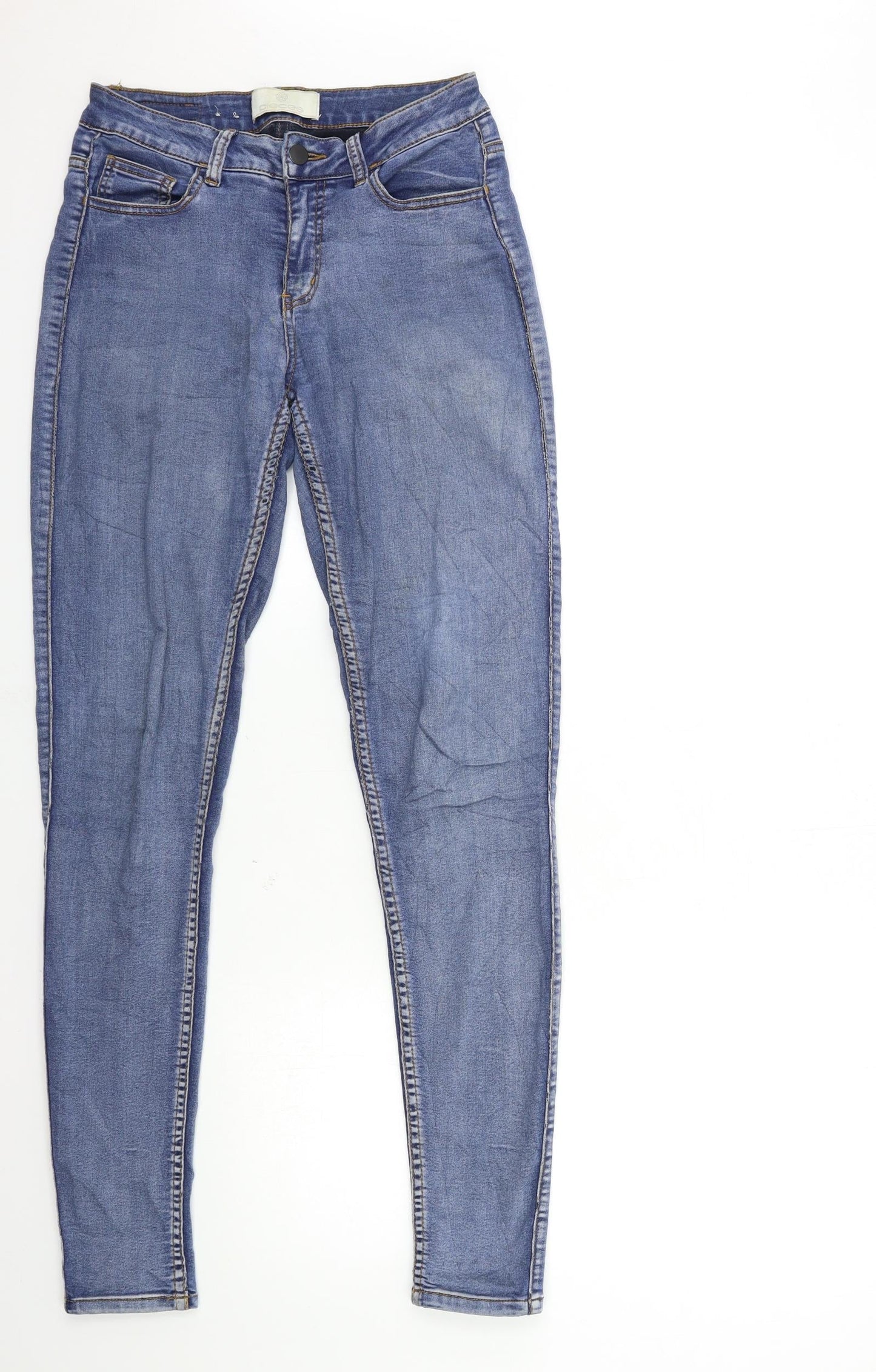 Pieces Womens Blue  Denim Skinny Jeans Size 26 in L32 in
