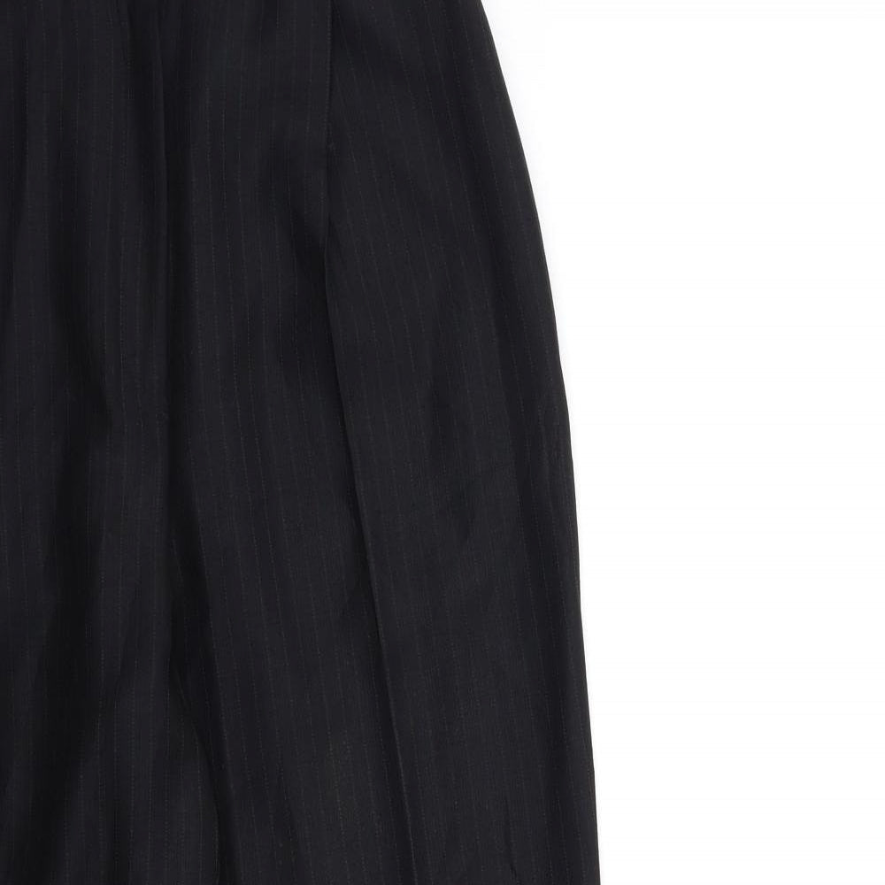 Preworn Womens Black Striped  Trousers  Size 30 in L27 in