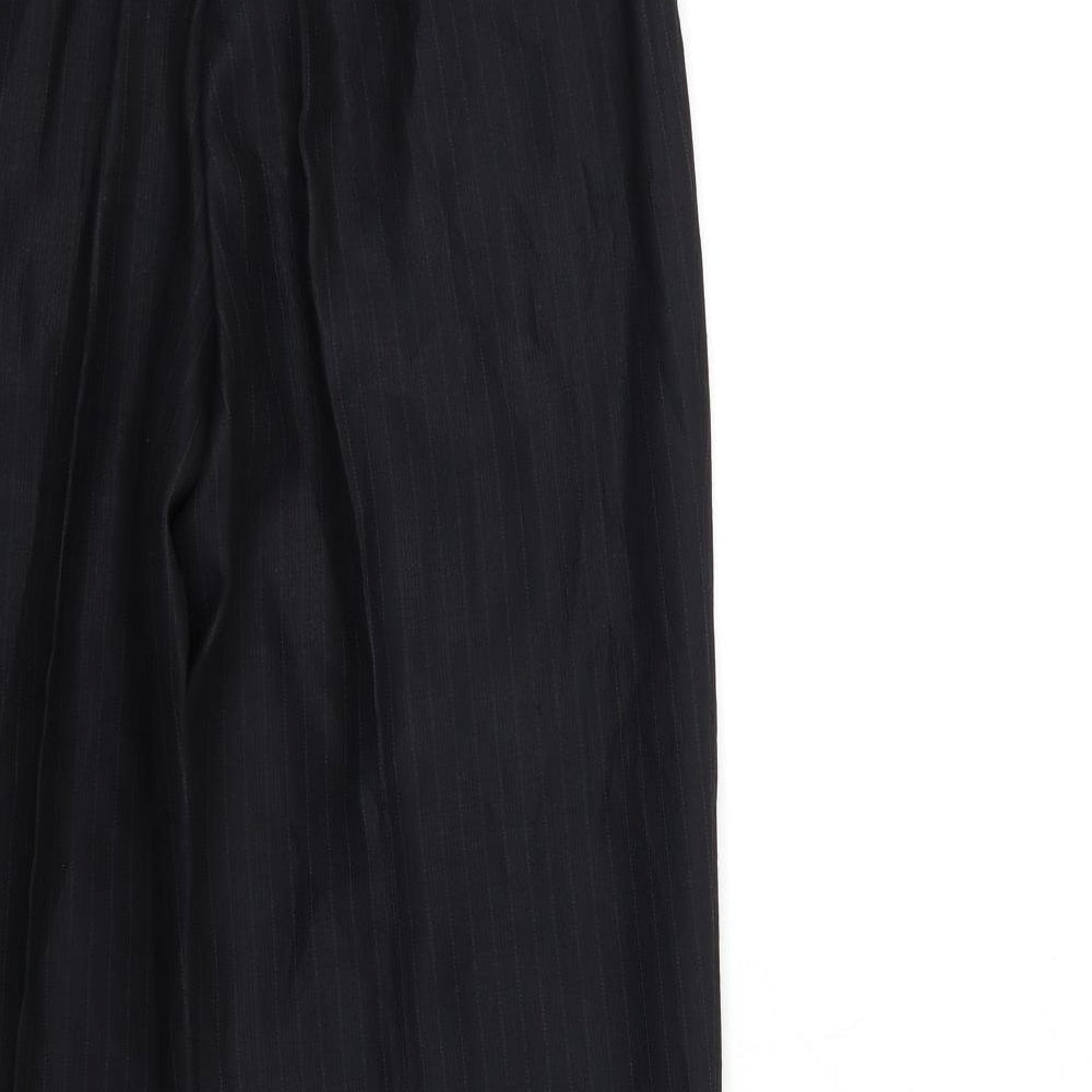 Preworn Womens Black Striped  Trousers  Size 30 in L27 in