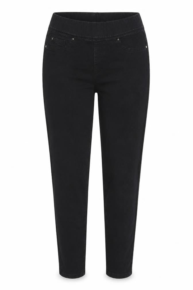 Denim & Co. Womens Black  Denim Jegging Jeans Size 12 L26 in