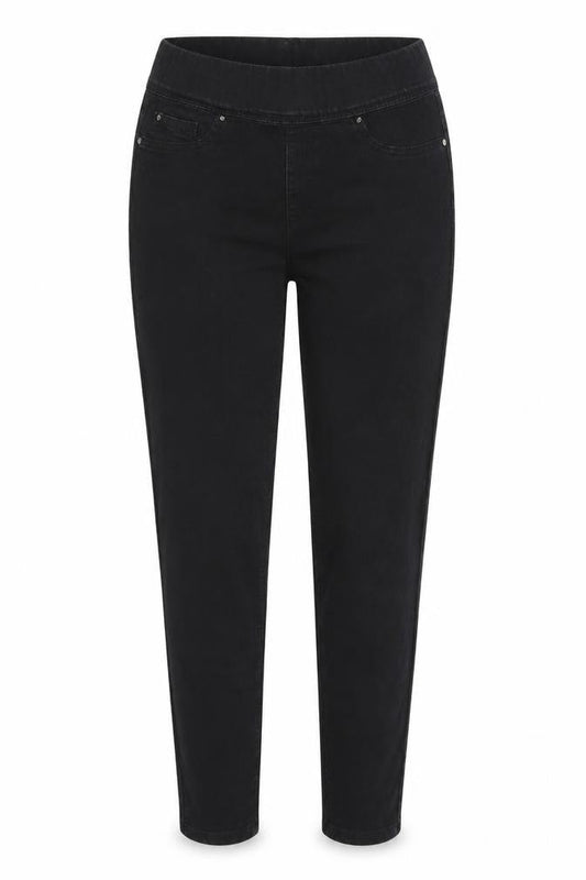 Denim & Co. Womens Black  Denim Jegging Jeans Size 12 L26 in