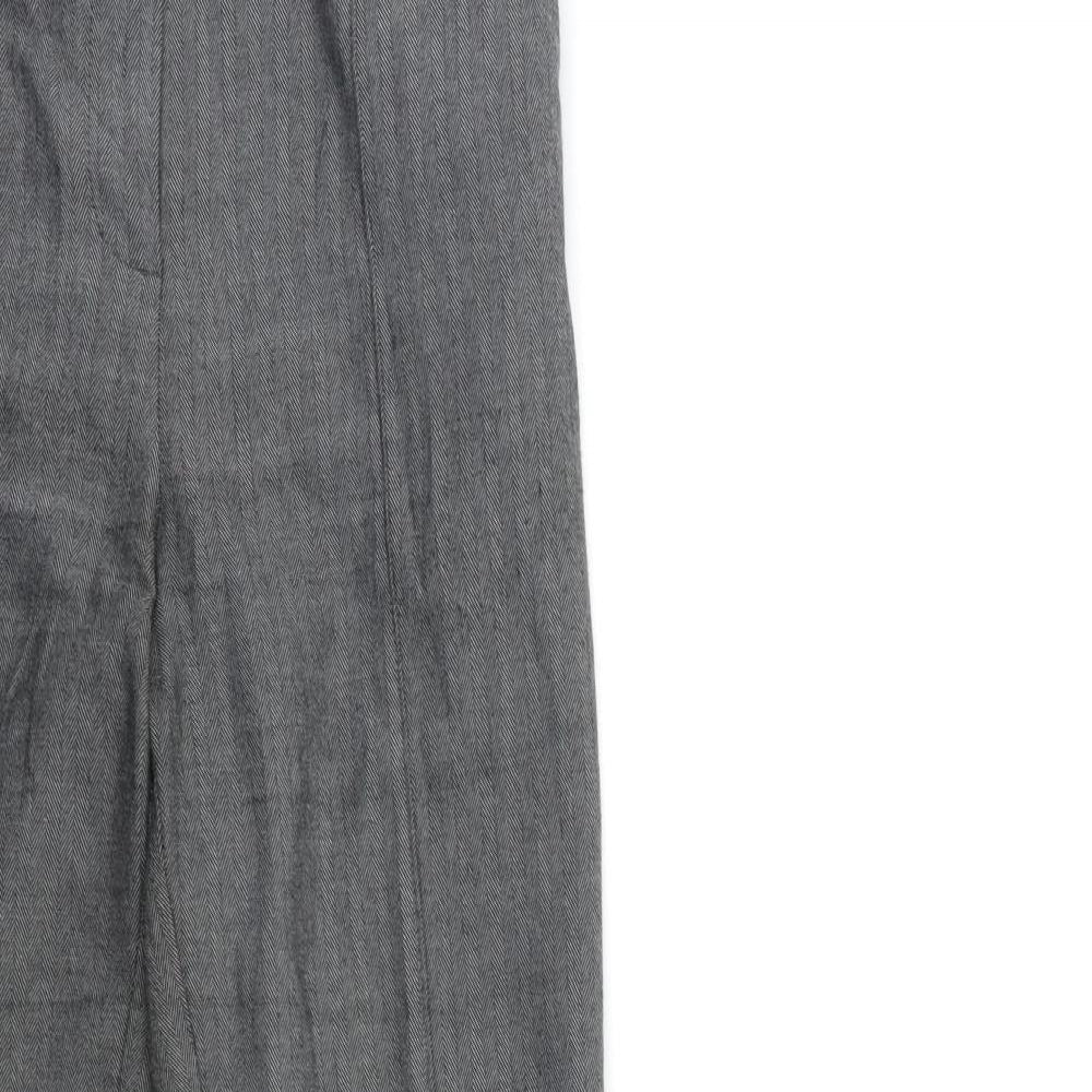 Papaya Womens Grey   Trousers  Size 8 L27 in