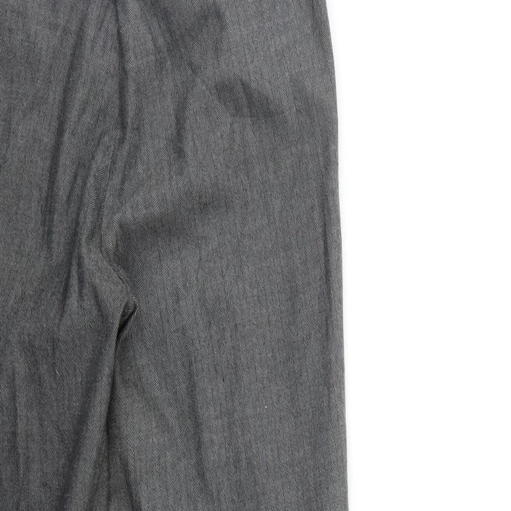 Papaya Womens Grey   Trousers  Size 8 L27 in
