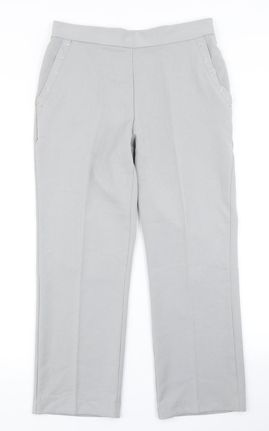 Anna Rose Womens Grey   Dress Pants Trousers Size 10 L25 in
