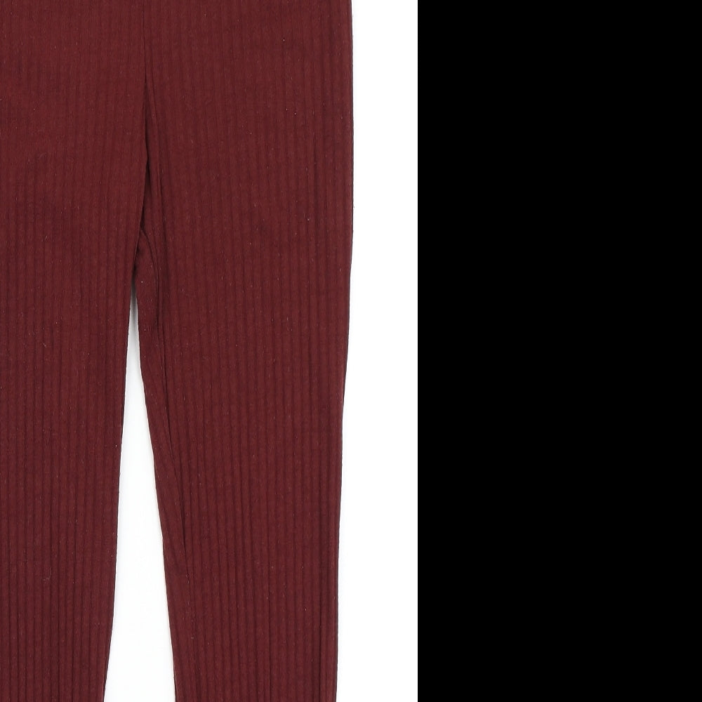 Boohoo Womens Red   Carpenter Trousers Size 8 L27 in