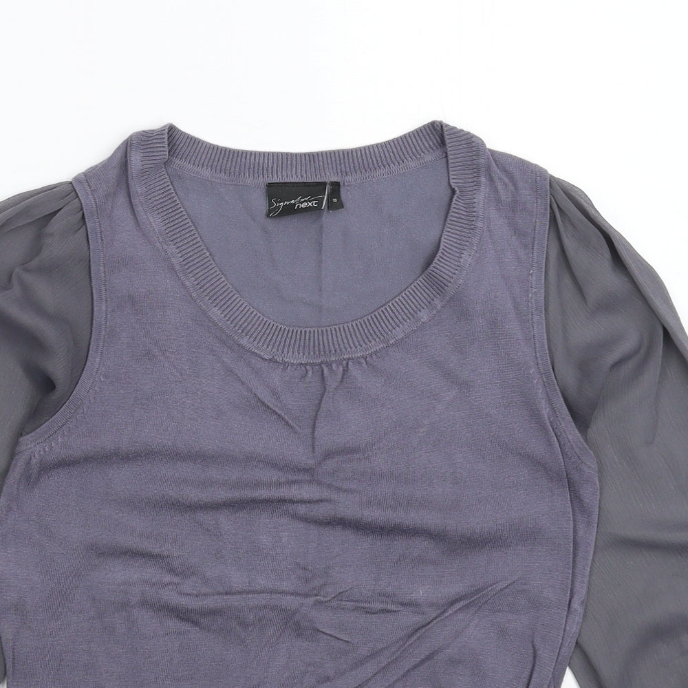 NEXT Womens Grey  Knit Pullover Jumper Size 10