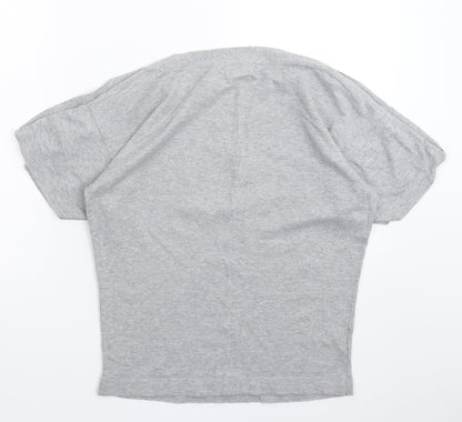 Next Womens Grey  Knit Basic T-Shirt Size 8
