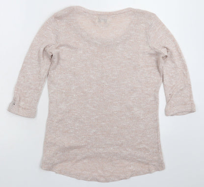 Preloved New Look Womens Beige  Knit Pullover Jumper Size 10 - Back