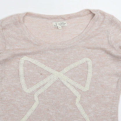 Preloved New Look Womens Beige  Knit Pullover Jumper Size 10 - Detail