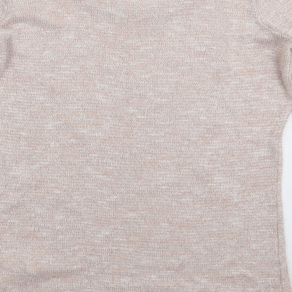 Preloved New Look Womens Beige  Knit Pullover Jumper Size 10 - Label