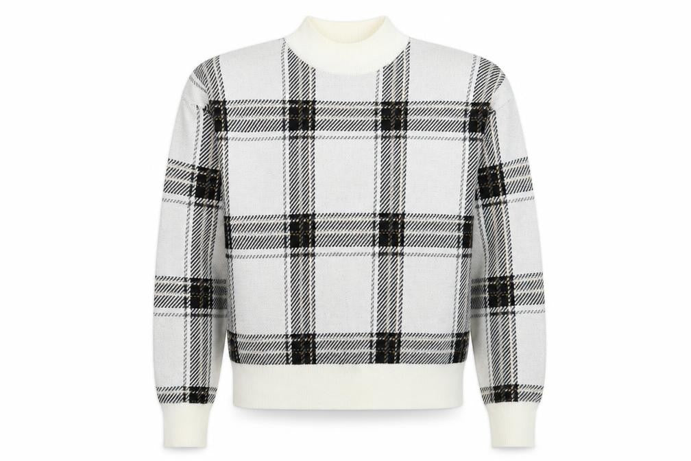 New Look Womens Multicoloured Check Knit Pullover Jumper Size M