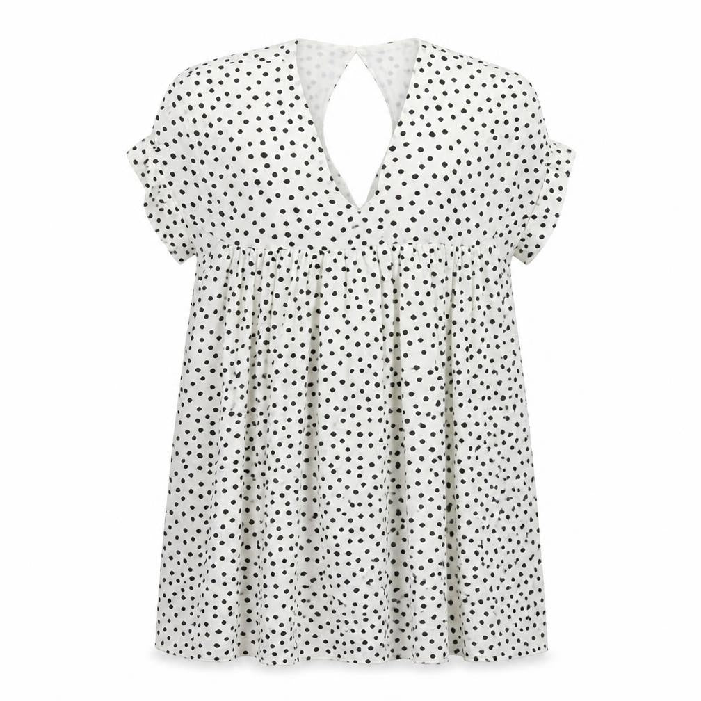 Kilky Womens White Polka Dot  Mini  Size M