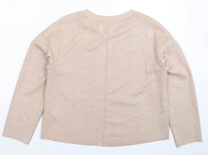 H&M Womens Beige   Pullover Sweatshirt Size S