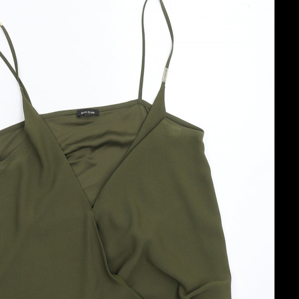 River Island Womens Green   Basic Tank Size 14