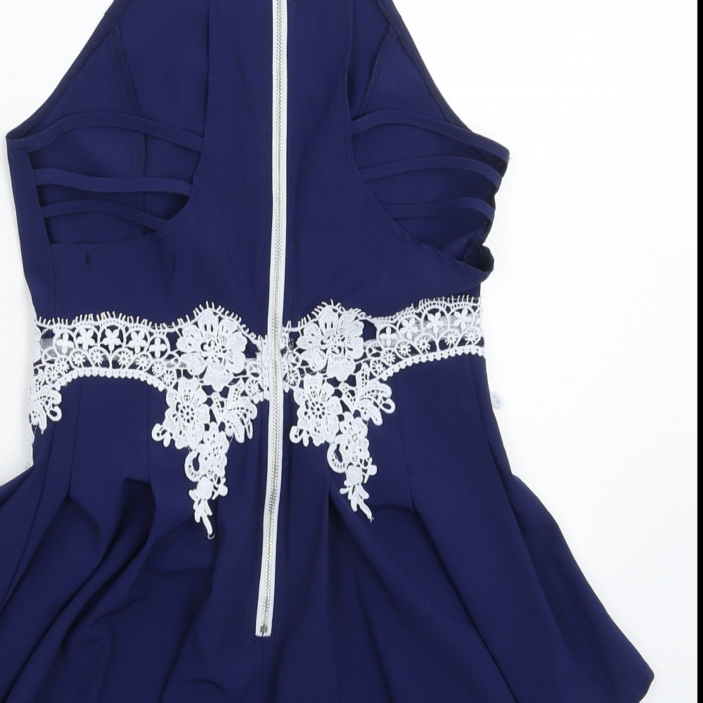 Yoins Womens Blue   Jumpsuit One-Piece Size 8 L3 in
