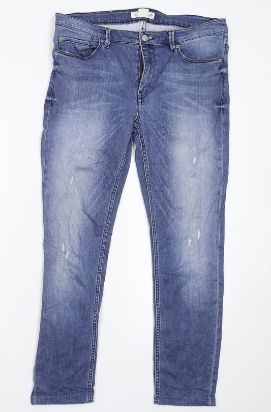 H&M Womens Blue  Denim Skinny Jeans Size 33 in L27 in