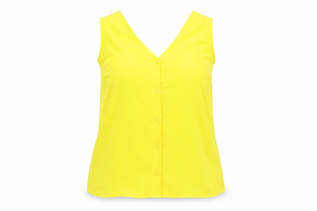 Warehouse Womens Yellow   Basic Blouse Size 12