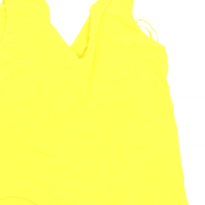 Warehouse Womens Yellow   Basic Blouse Size 12