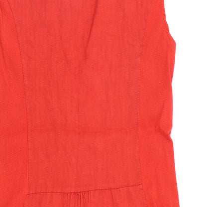Womens Red Geometric  A-Line  Size L