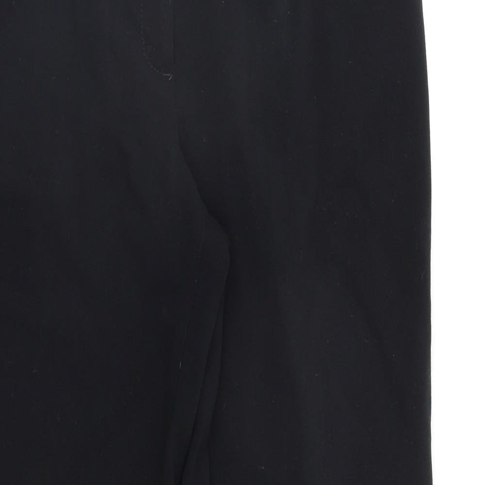 M&S Womens Black   Trousers  Size 14 L28 in
