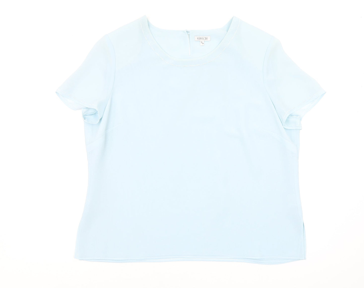 Gold Womens Blue   Basic Blouse Size 18