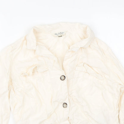 Miss Selfridge Womens White   Basic Button-Up Size 10