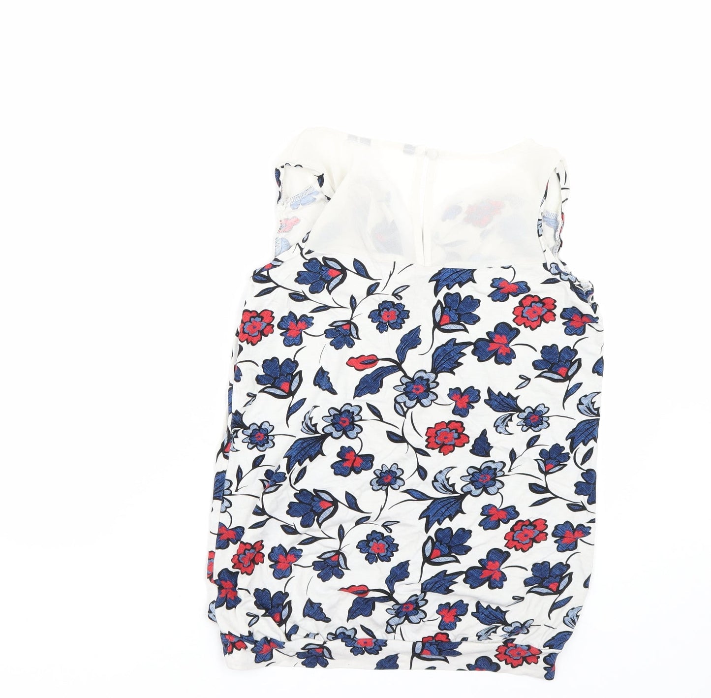 Preworn Womens White Floral  Basic Tank Size S