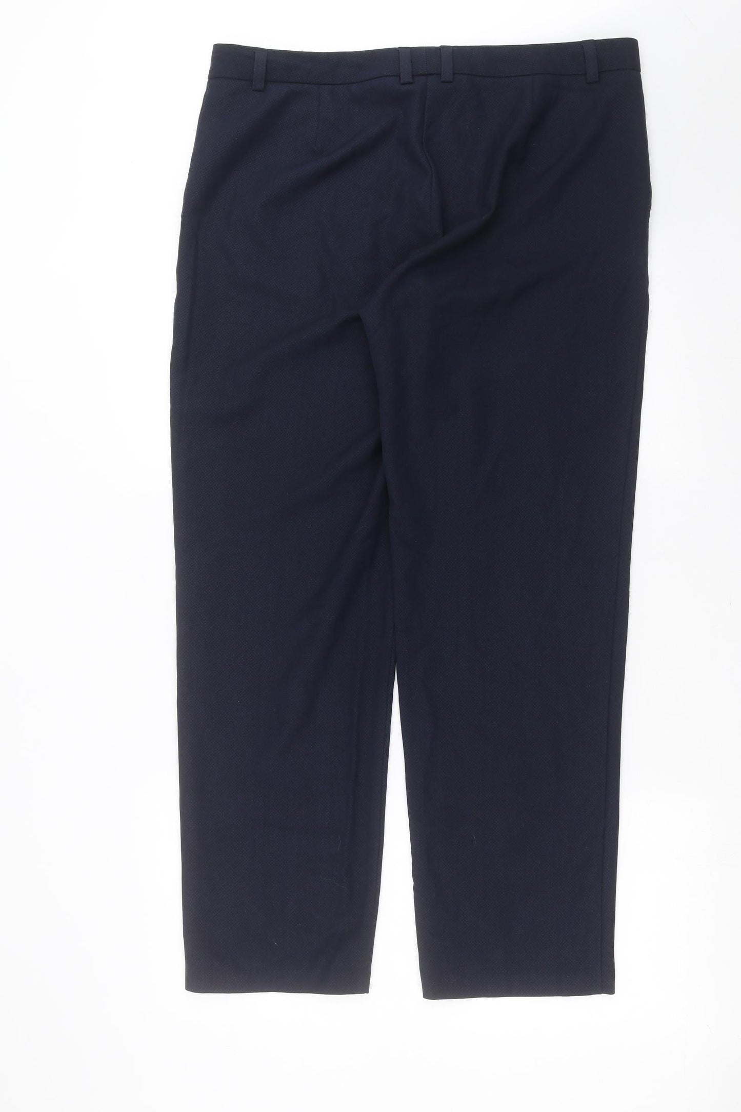 Marks and Spencer Womens Blue Argyle/Diamond  Trousers  Size 16 L30 in