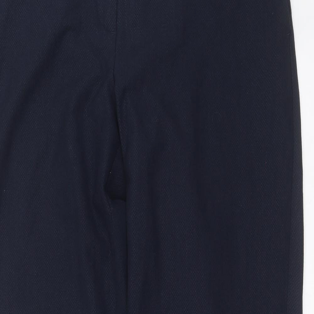 Marks and Spencer Womens Blue Argyle/Diamond  Trousers  Size 16 L30 in
