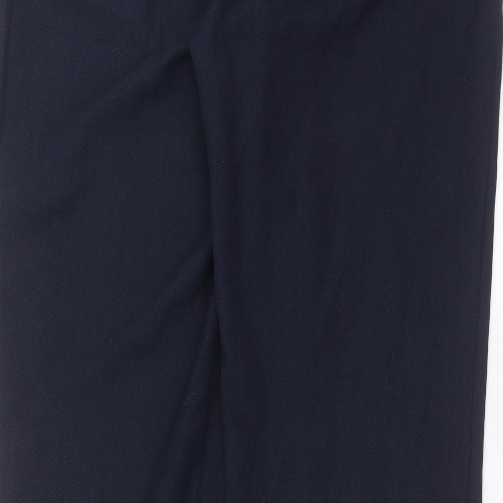 Marks and Spencer Womens Blue Argyle/Diamond  Trousers  Size 16 L30 in
