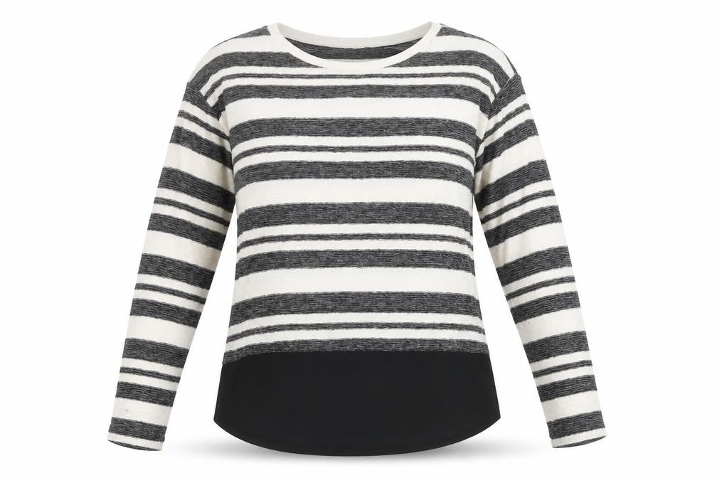Oasis Womens Ivory Striped Knit Pullover Jumper Size S