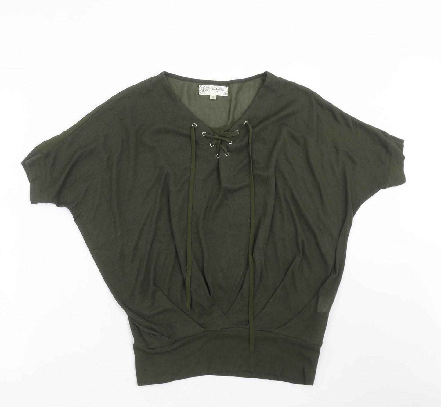 Voulez-Vous Womens Green   Basic Blouse Size S