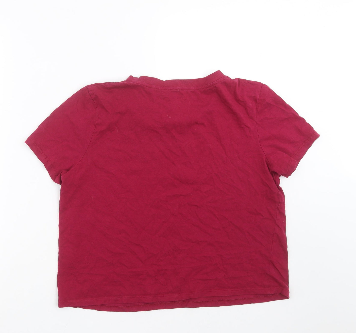 Primark Womens Purple   Cropped T-Shirt Size M  - it's nice to be nice