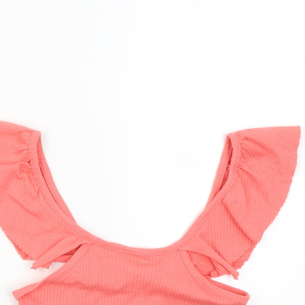 Zara Womens Pink   Cropped Blouse Size S