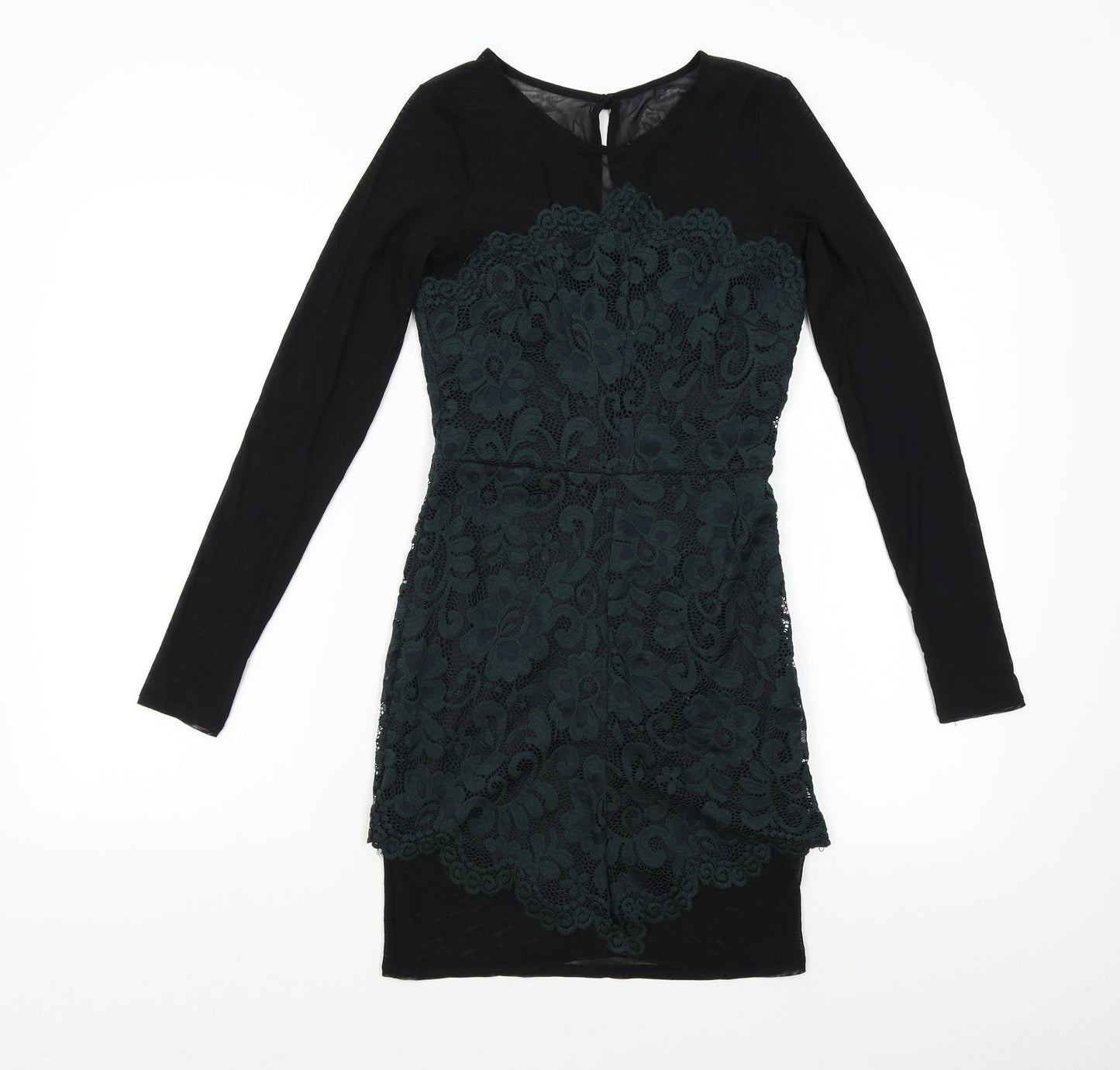 ASOS Womens Green Floral  Bodycon  Size 8