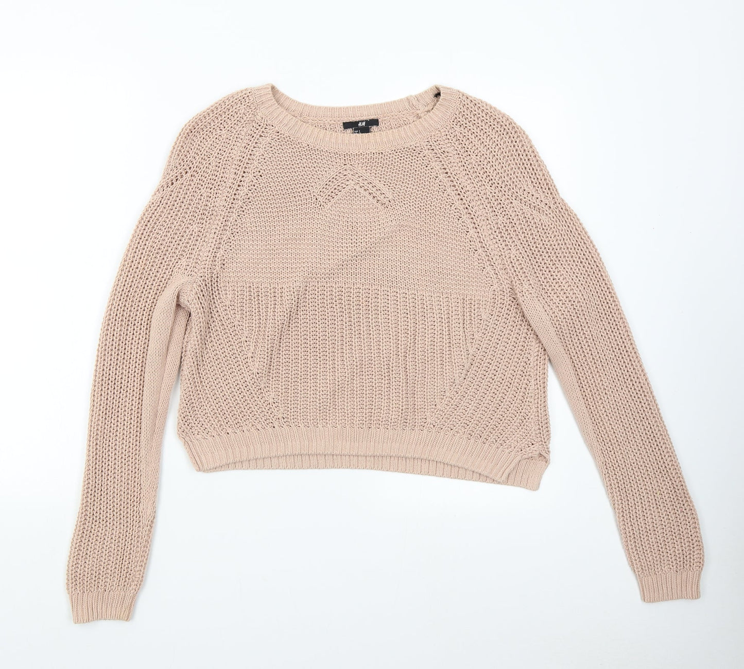 H&M Womens Pink  Knit Pullover Jumper Size S