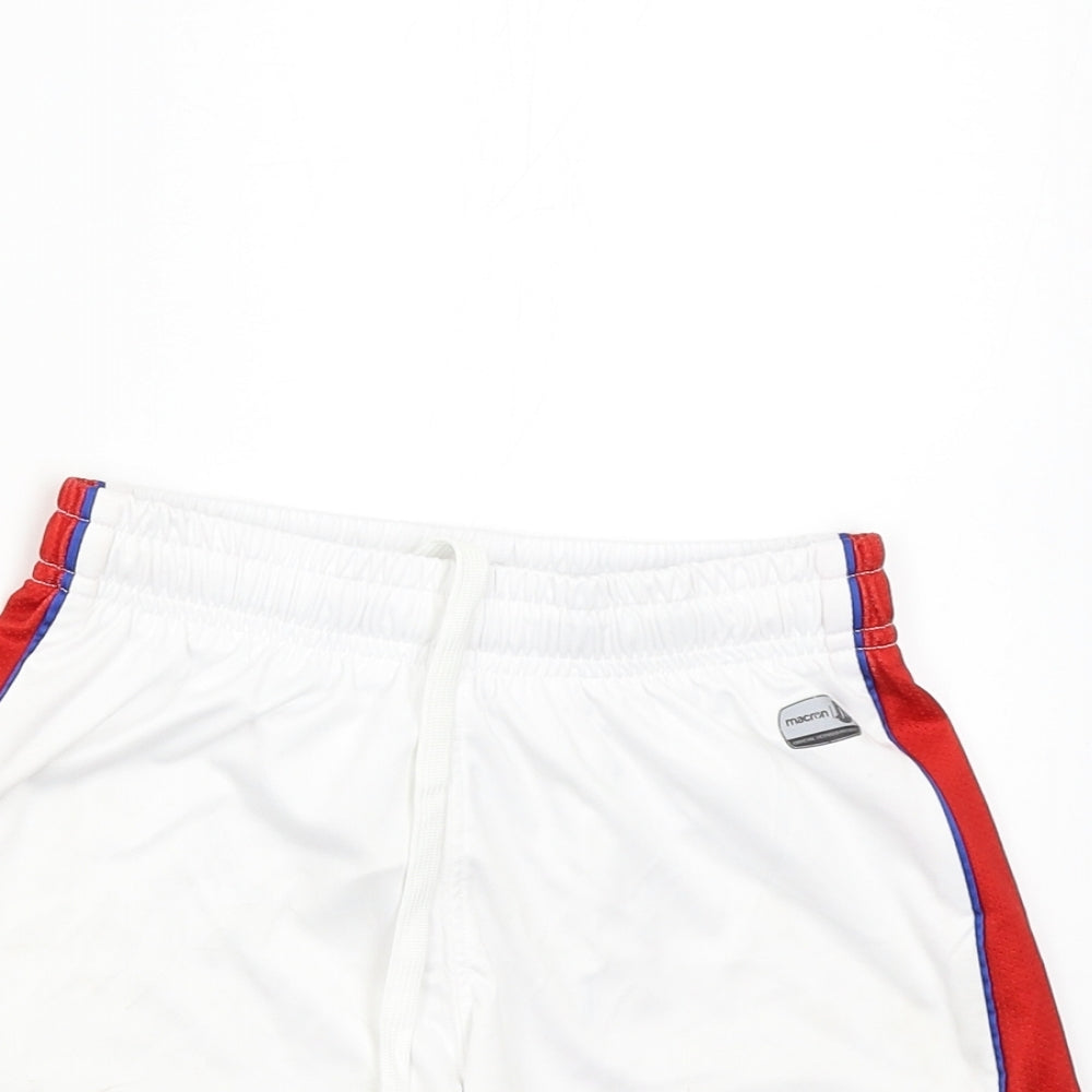 Macron Boys White   Sweat Shorts Size 3 Years - Stoke City