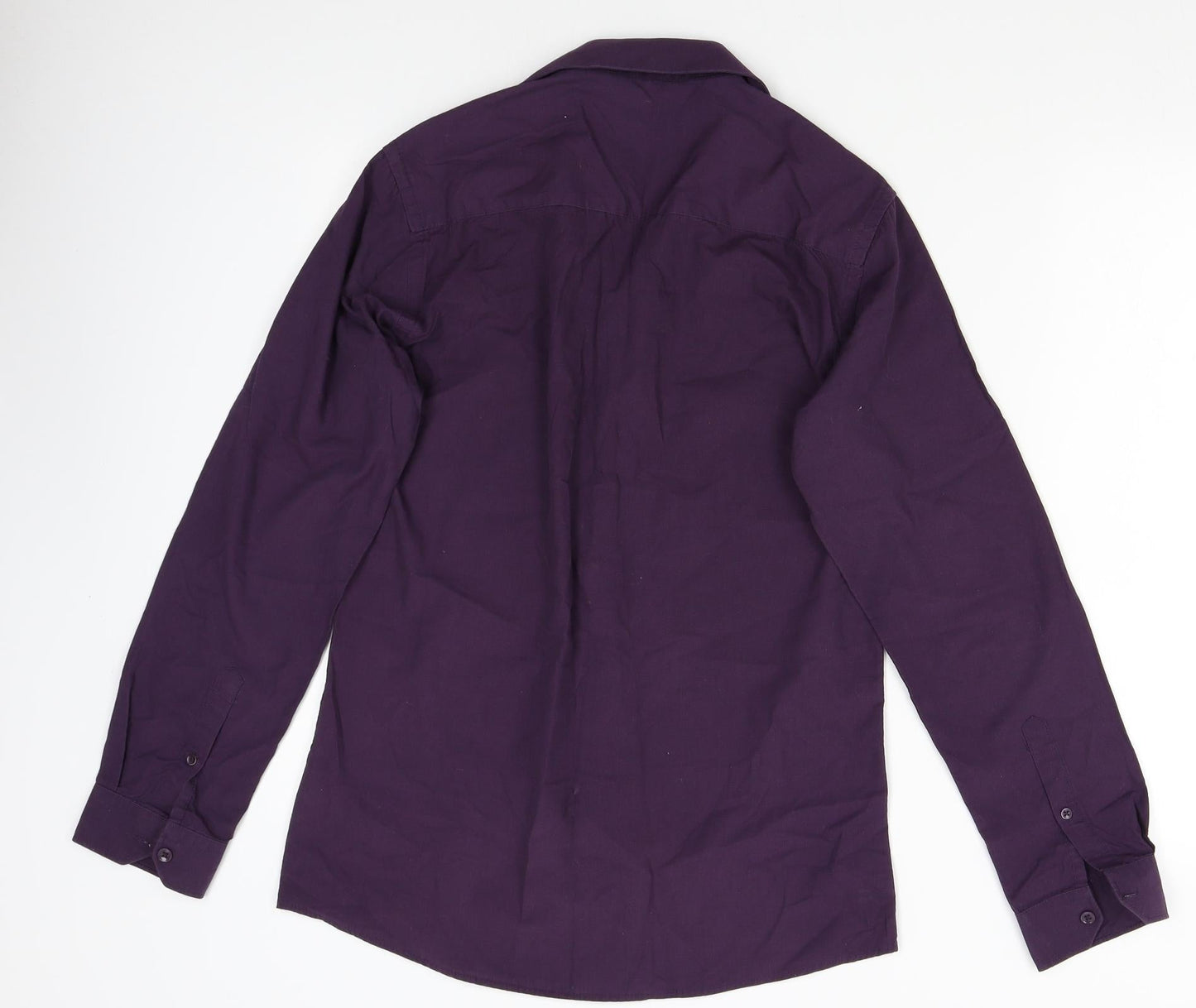 B&W Mens Purple    Button-Up Size 15